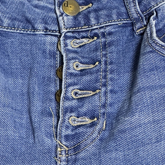 D. Jeans Exposed Button-Fly Denim Jeans Blue High-Rise Women’s Size 8 - Picture 7 of 12